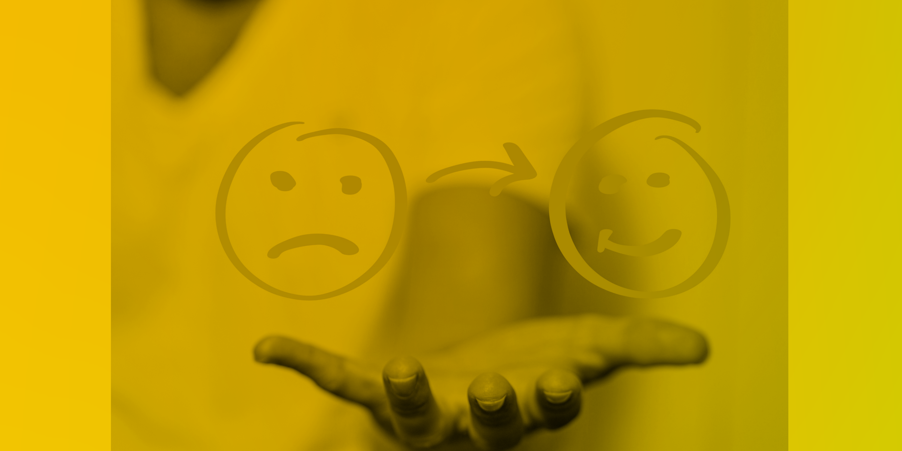 Sad face to happy face