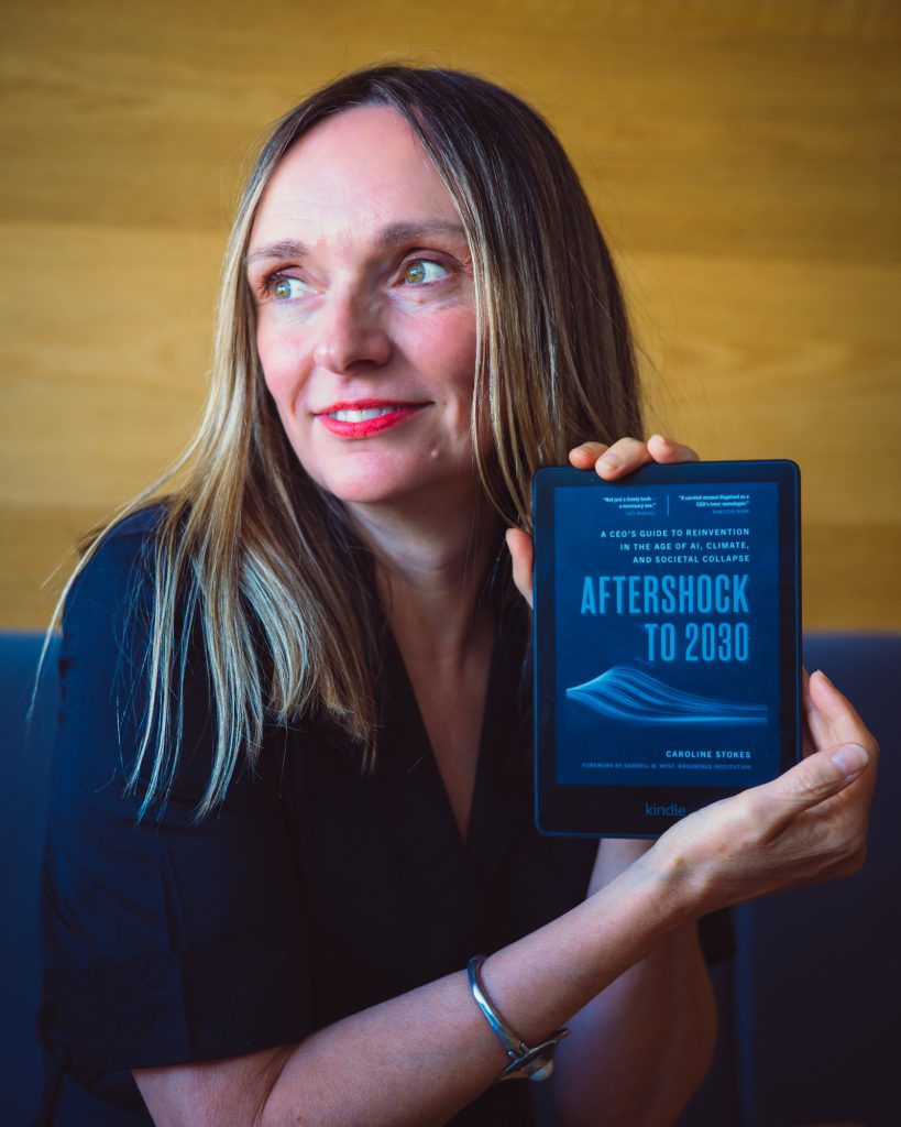 Caroline Stokes with "AfterShock to 2030"