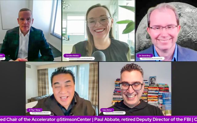 DisrupTV podcast featuring Paul Abbate, Caroline Stokes and Dr David Bray