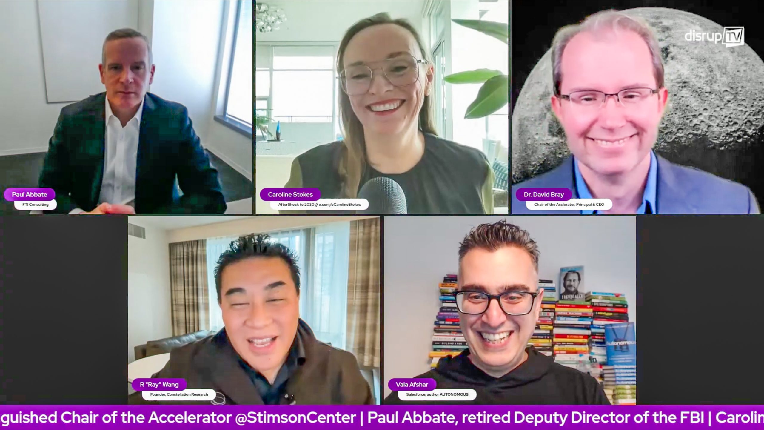 DisrupTV podcast featuring Paul Abbate, Caroline Stokes and Dr David Bray