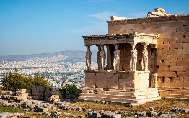 Caryatids at the site of the Acropolis, Athens. Image by Rachel Nixon