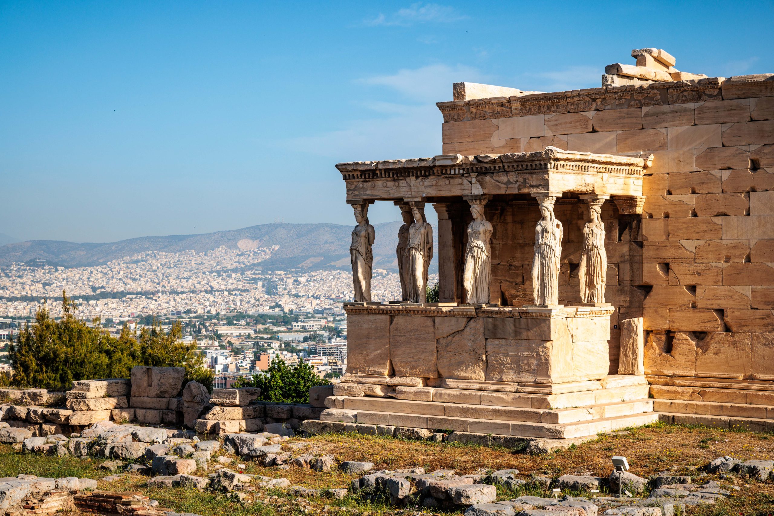 Caryatids at the site of the Acropolis, Athens. Image by Rachel Nixon